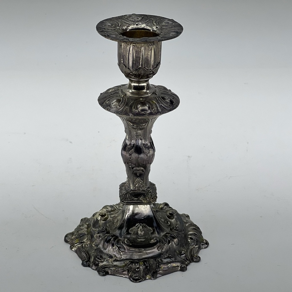 Vintage Candlestick Candle Holder Taper Art Nouveau Silver Japan Victorian Deco